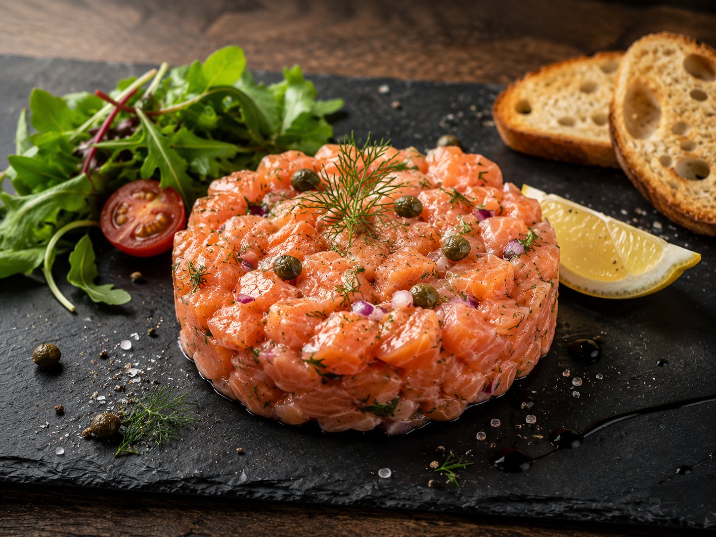 Tartare de saumon, 180 - 200 gr