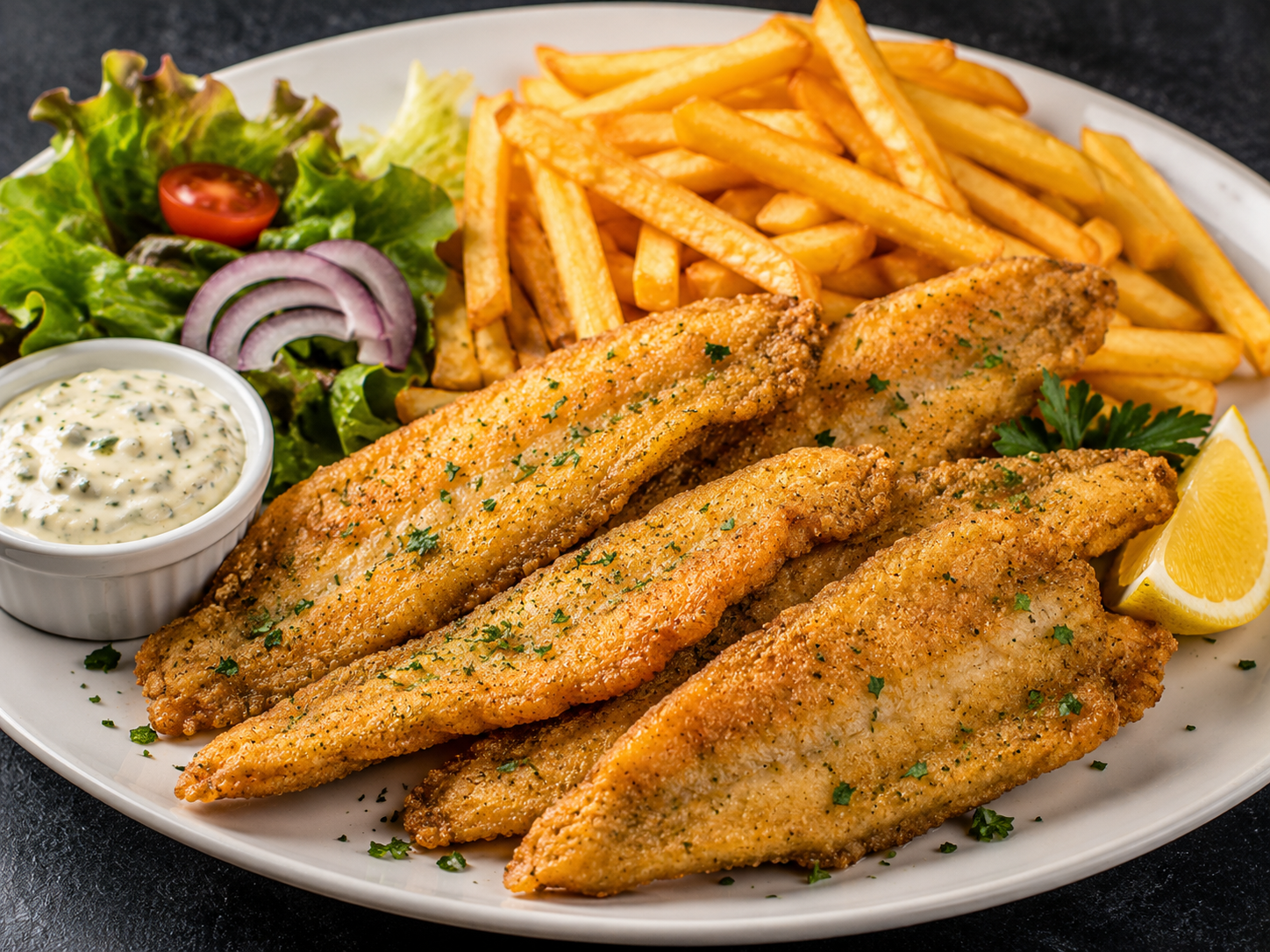 Filets de perches frits