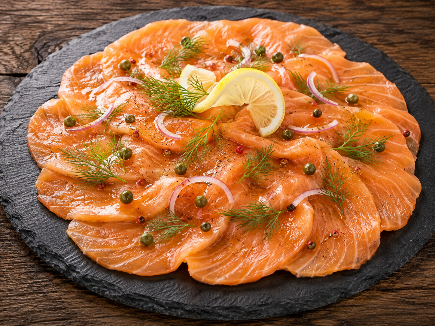 Carpaccio de saumon à l'aneth