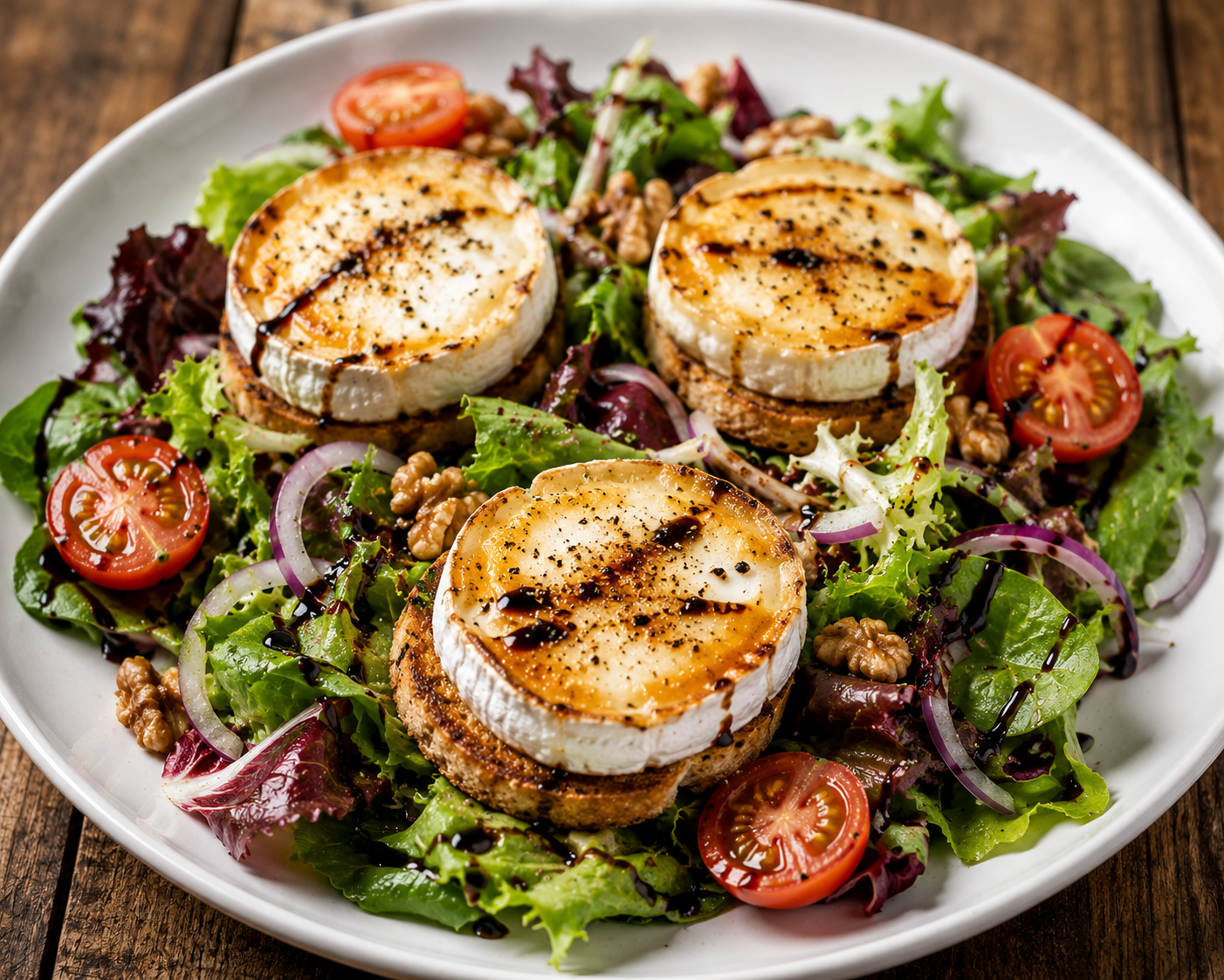 Salade de chèvre chaud 